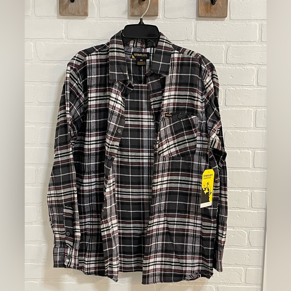 Men’s Stanley Workwear black/grey/red/white flannel